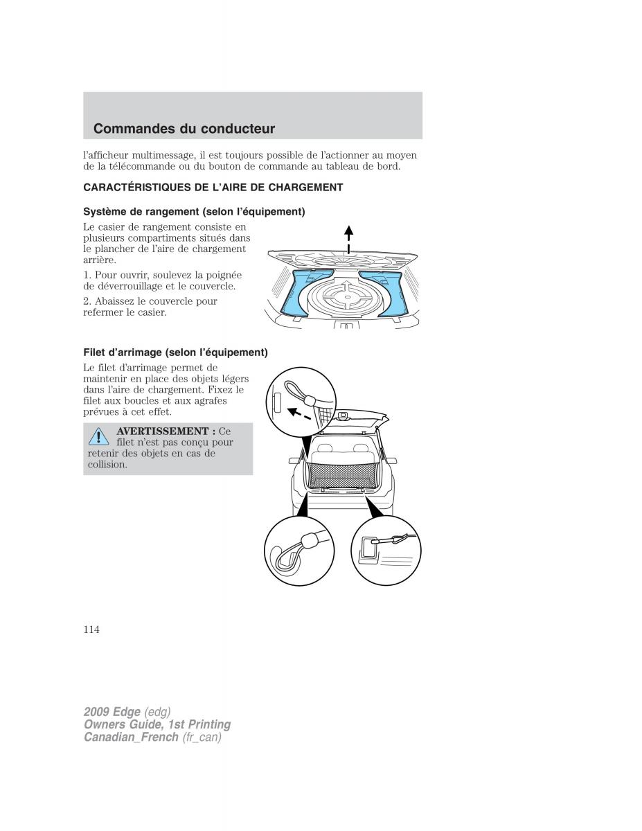 Forde Edge I manuel du proprietaire / page 114