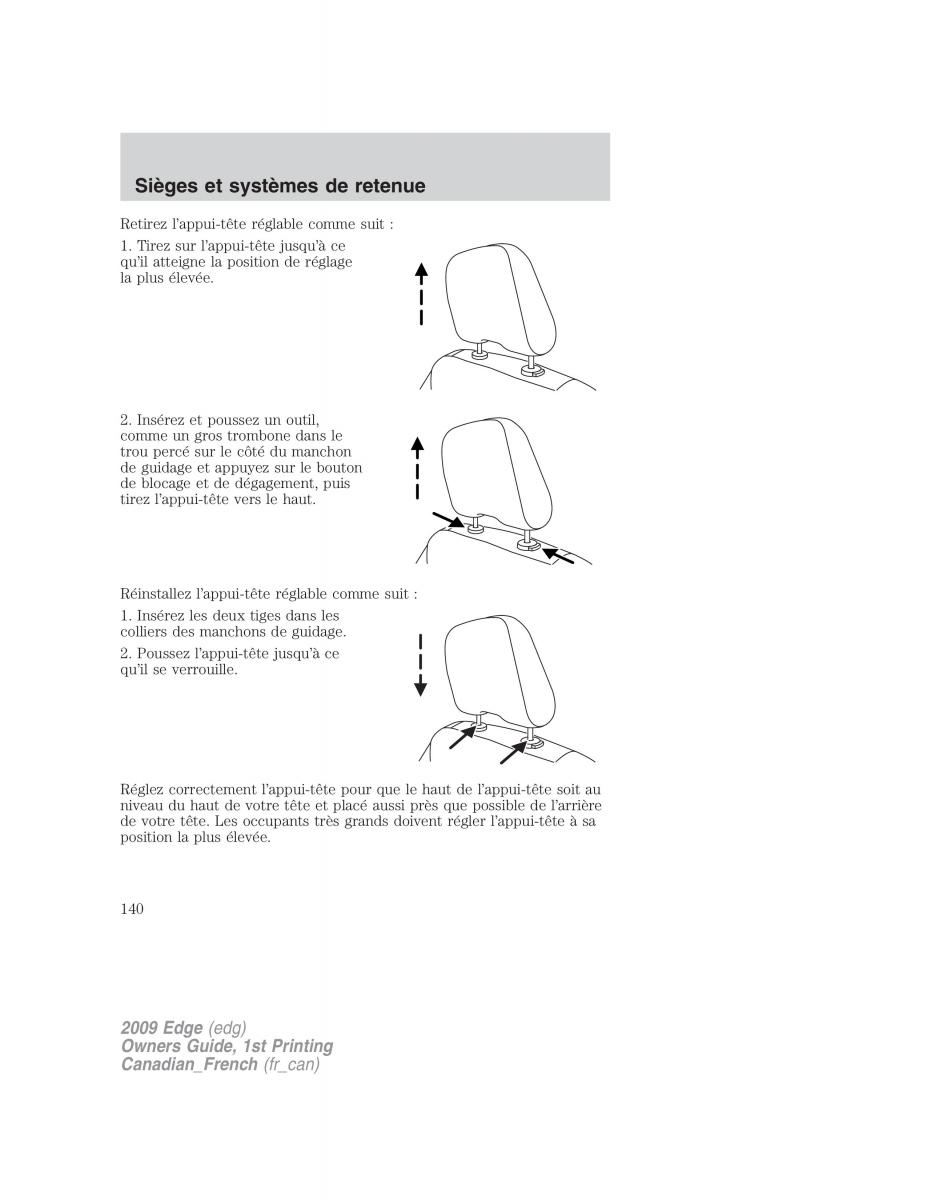 Forde Edge I manuel du proprietaire / page 140