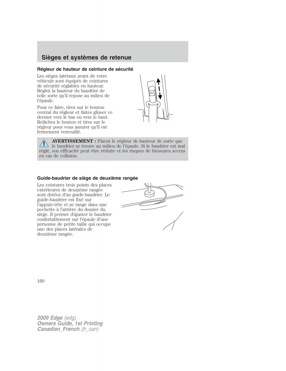 Forde Edge I manuel du proprietaire / page 160