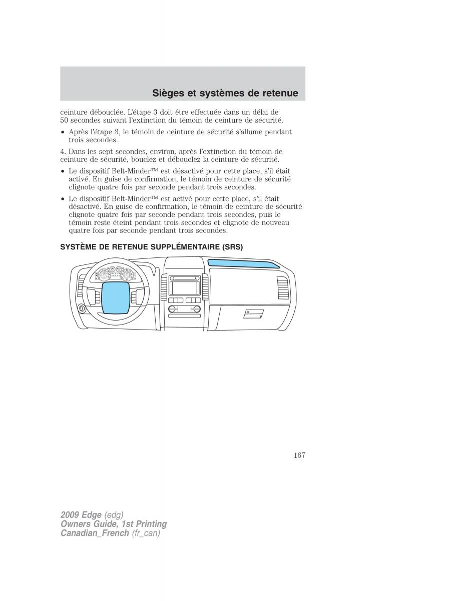 Forde Edge I manuel du proprietaire / page 167