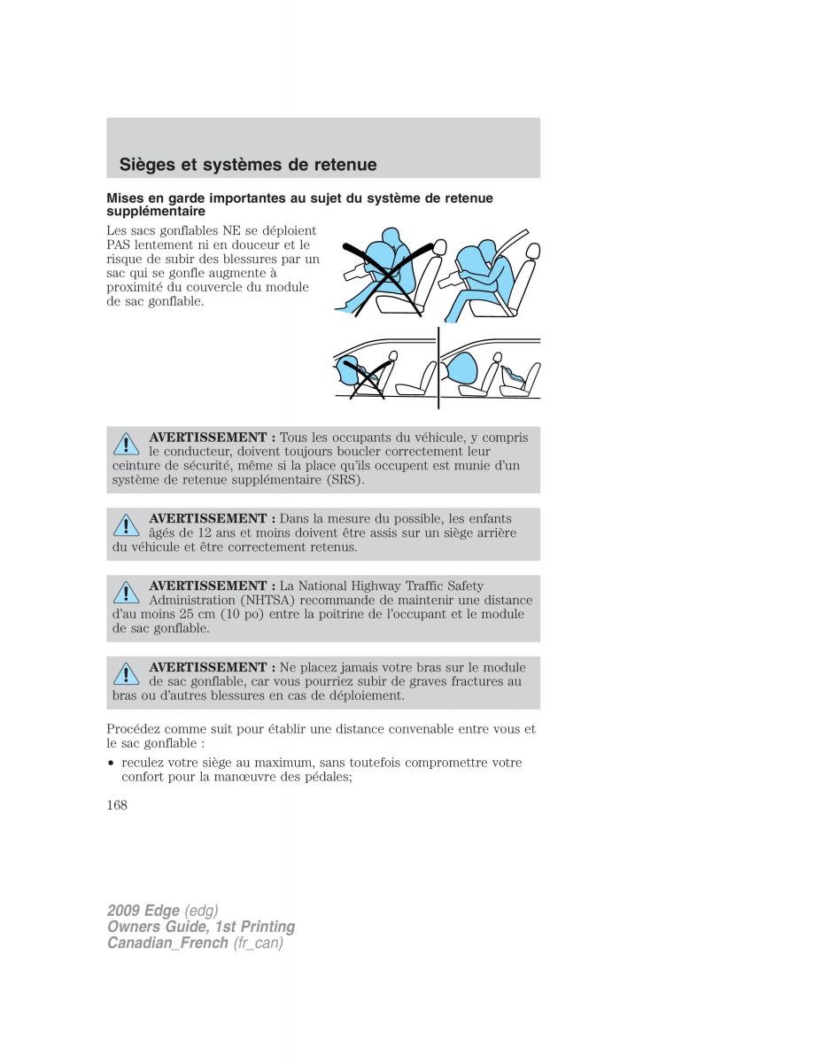 Forde Edge I manuel du proprietaire / page 168