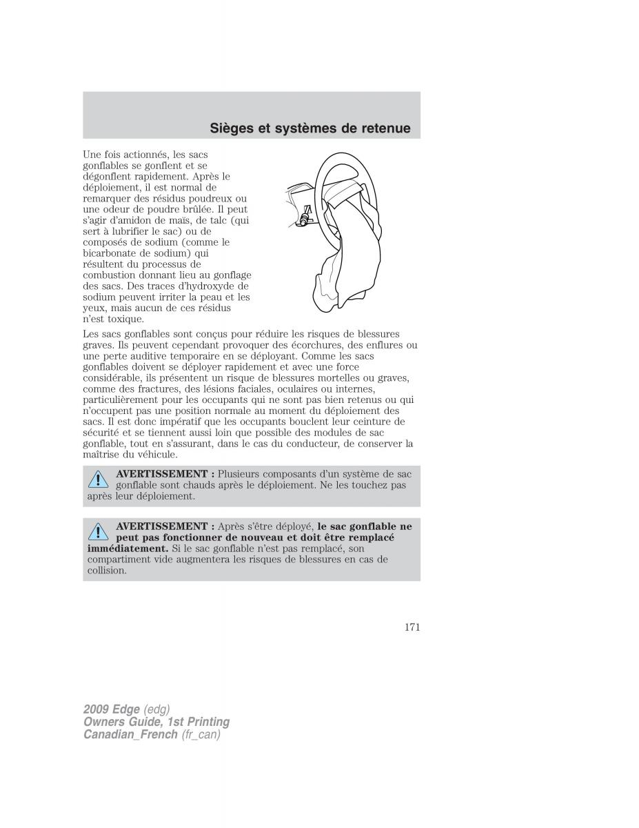 Forde Edge I manuel du proprietaire / page 171