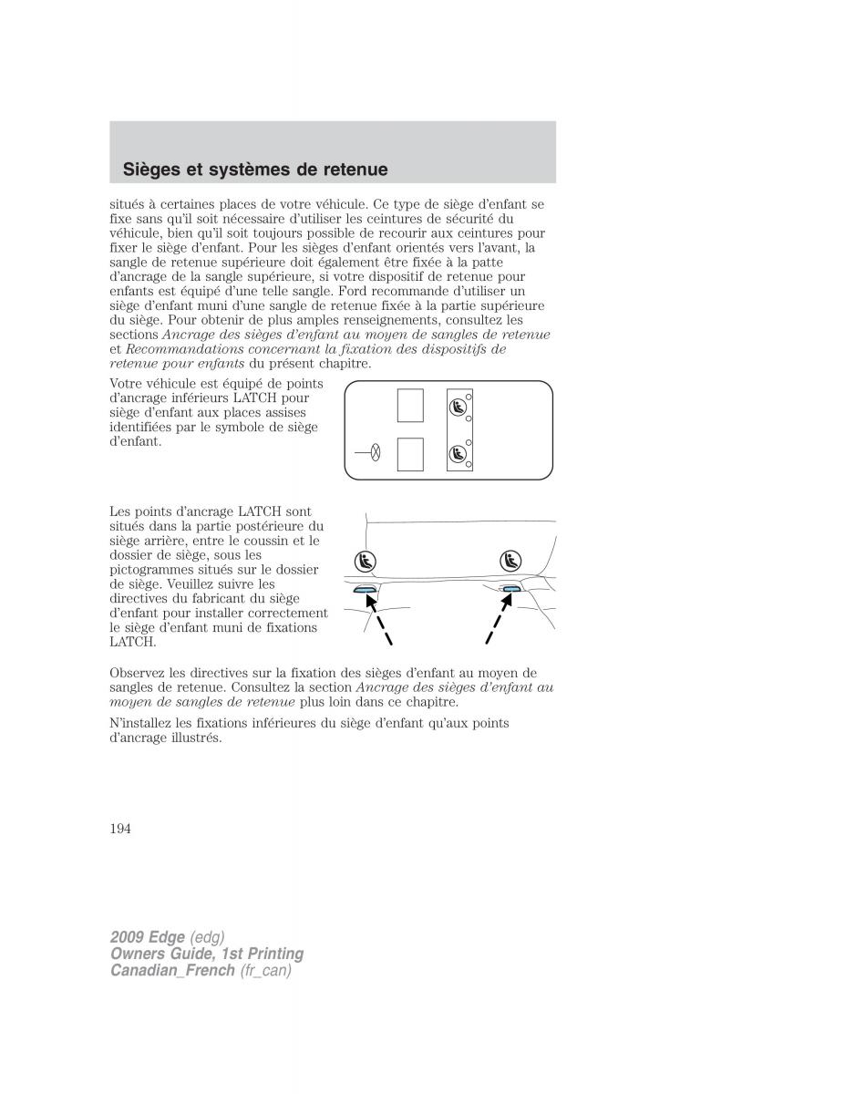 Forde Edge I manuel du proprietaire / page 194