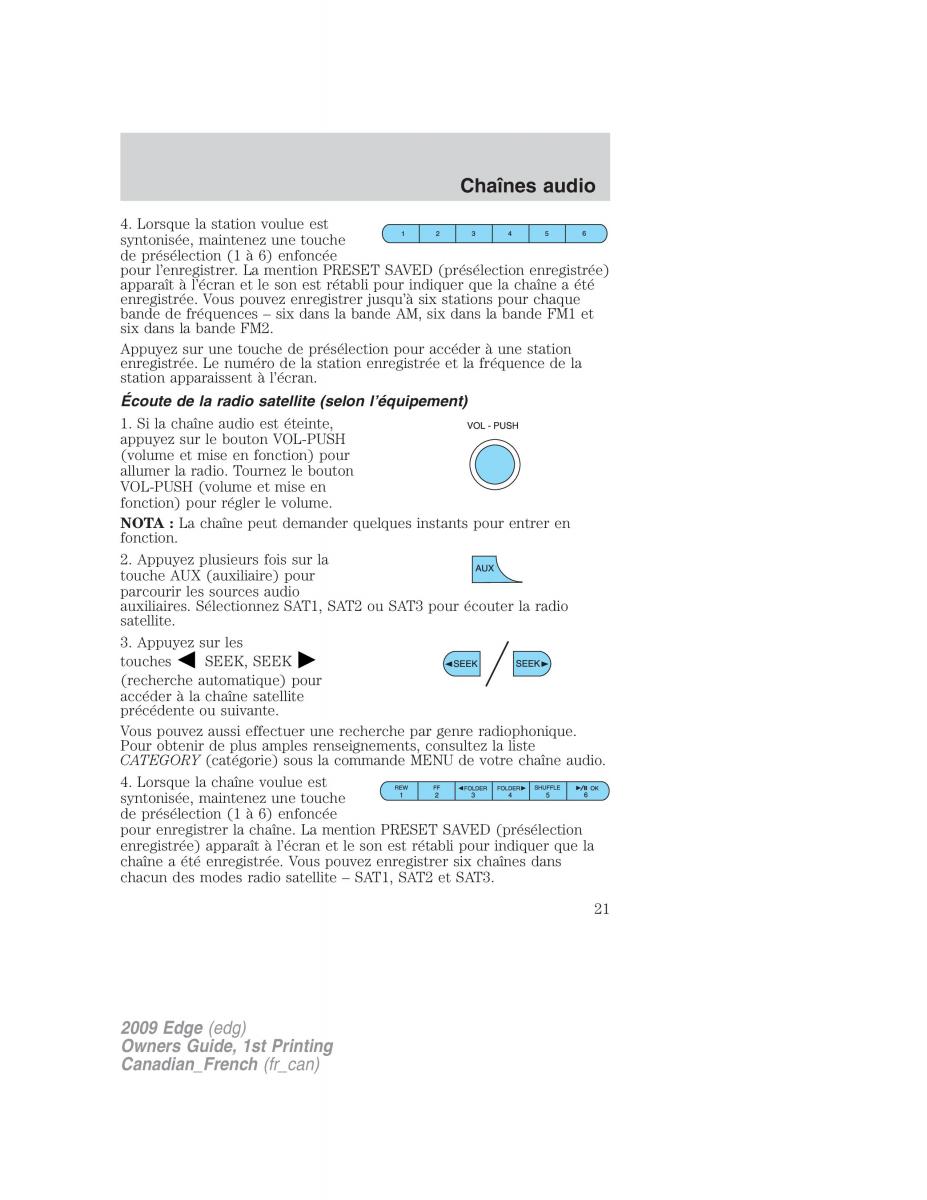 Forde Edge I manuel du proprietaire / page 21