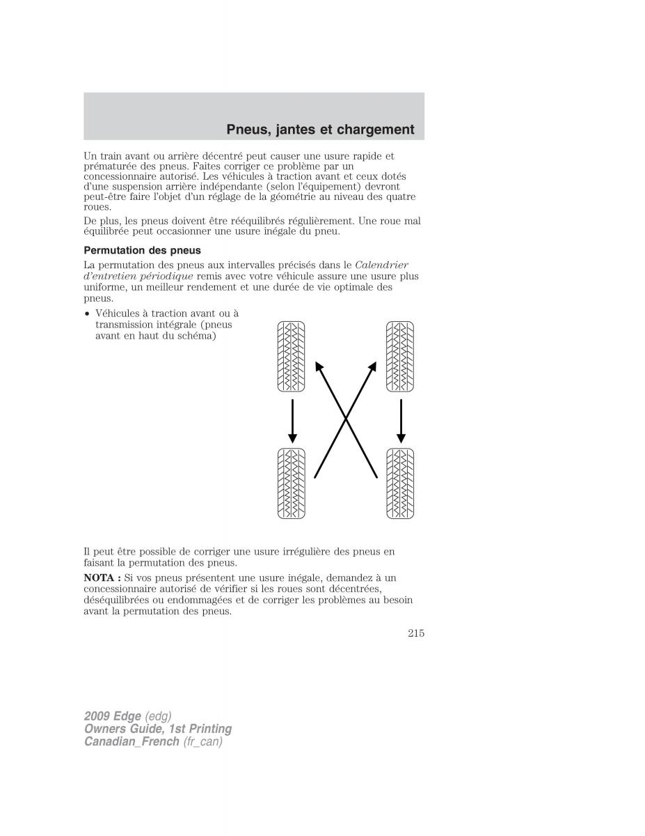 Forde Edge I manuel du proprietaire / page 215