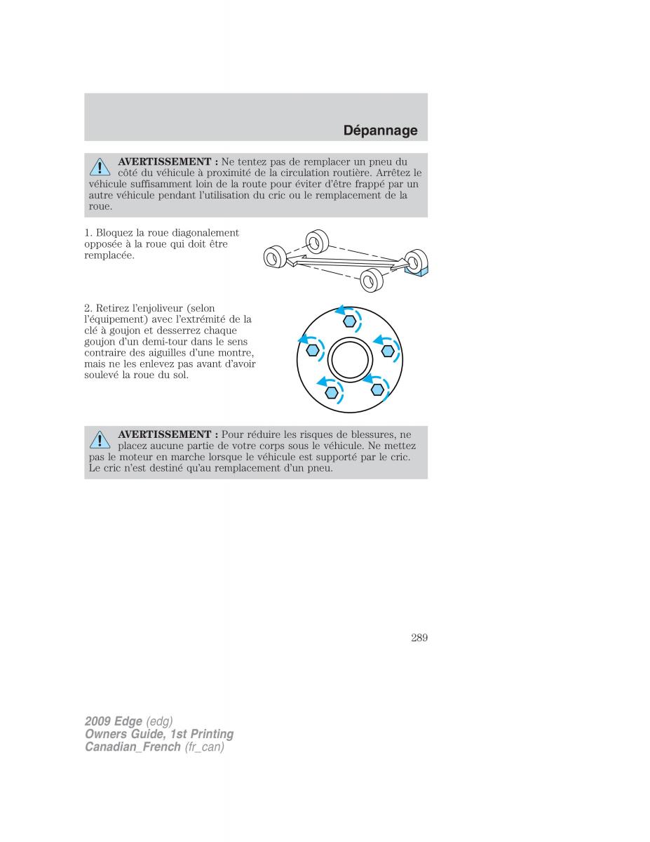 Forde Edge I manuel du proprietaire / page 289