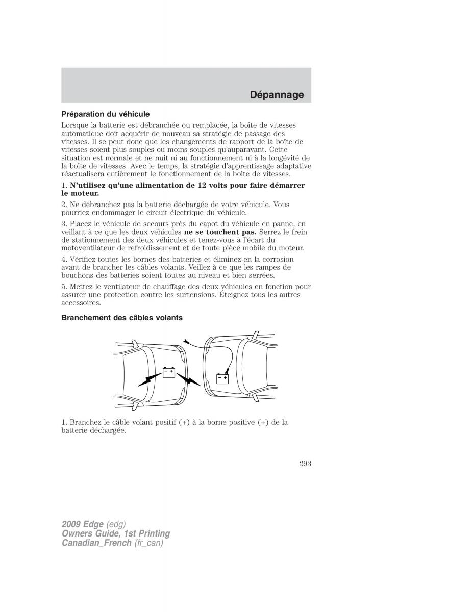 Forde Edge I manuel du proprietaire / page 293