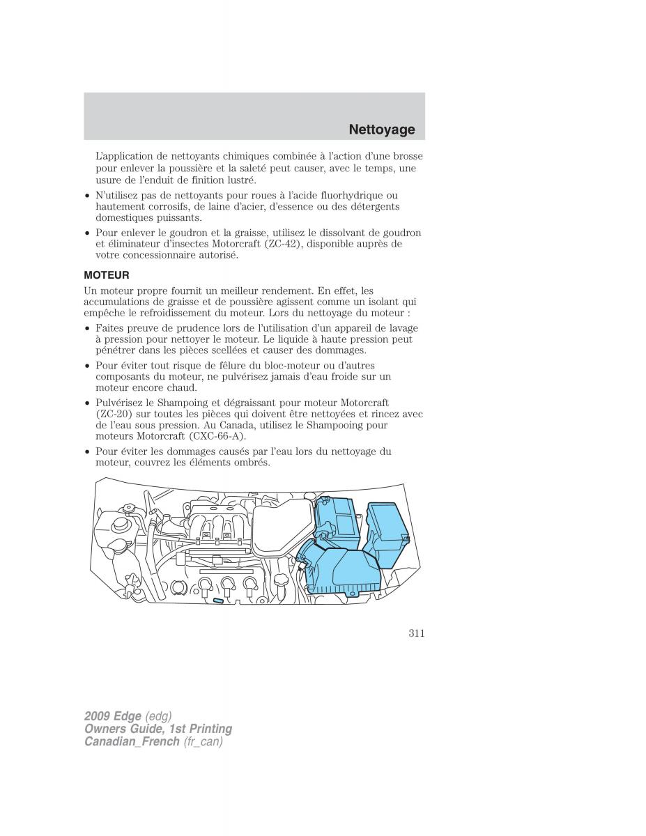 Forde Edge I manuel du proprietaire / page 311