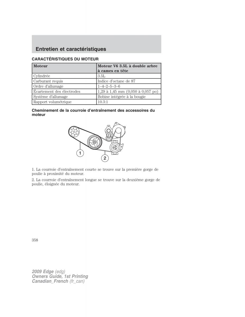 Forde Edge I manuel du proprietaire / page 358