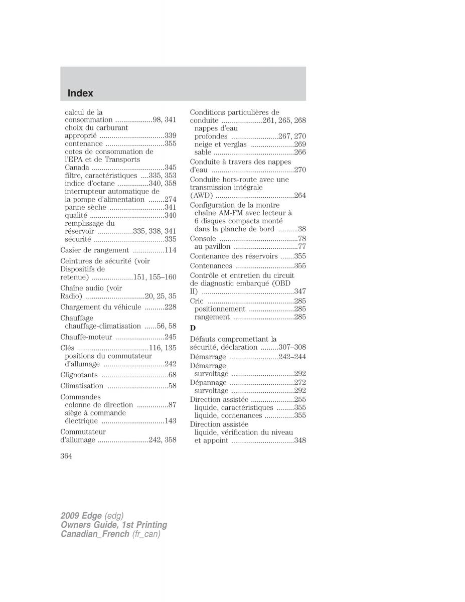 Forde Edge I manuel du proprietaire / page 364