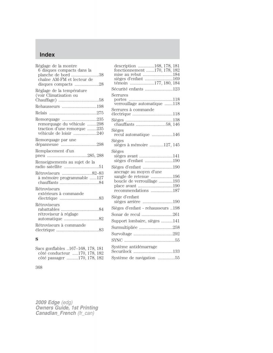 Forde Edge I manuel du proprietaire / page 368