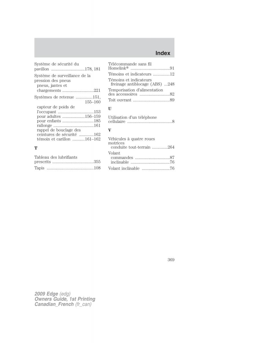 Forde Edge I manuel du proprietaire / page 369