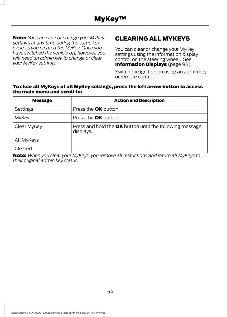 Forde Edge II owners manual / page 57