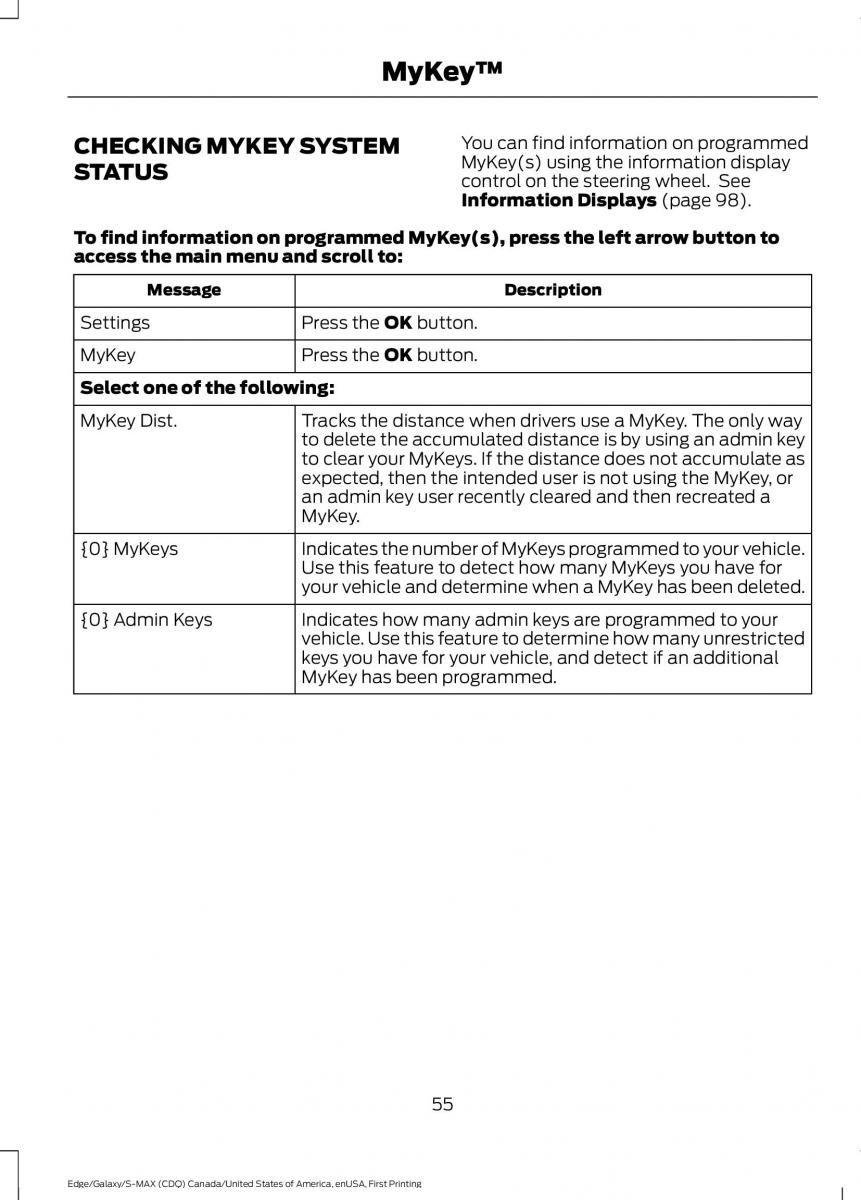 Forde Edge II owners manual / page 58