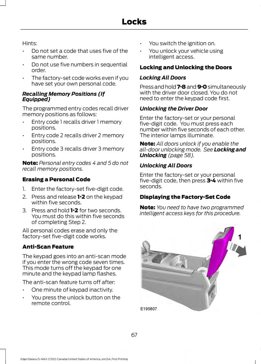 Forde Edge II owners manual / page 70