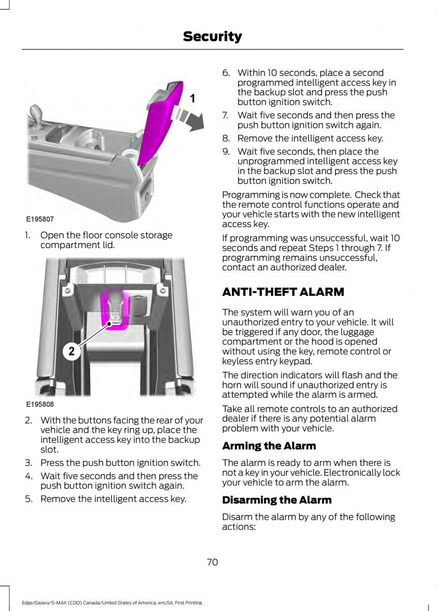 Forde Edge II owners manual / page 73