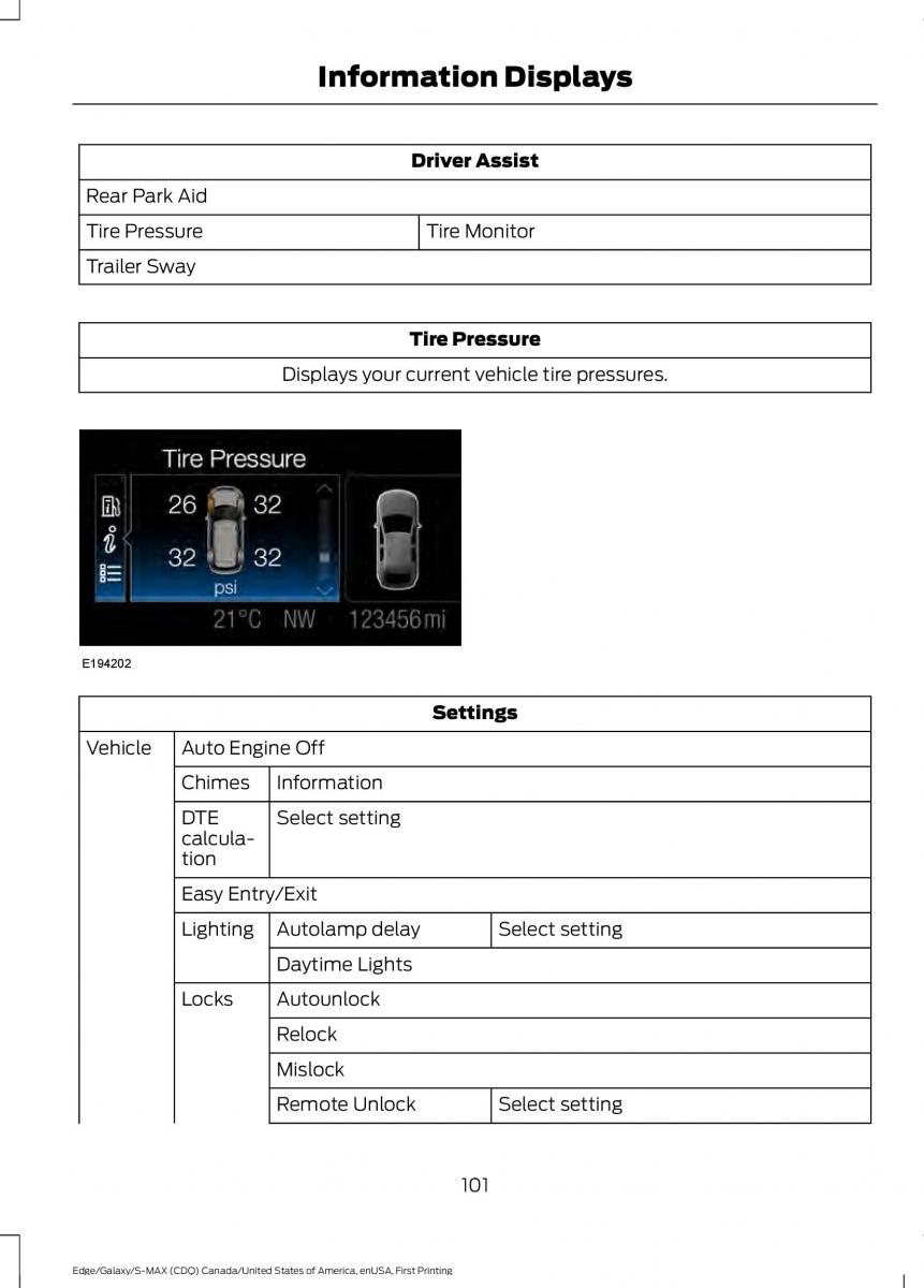 Forde Edge II owners manual / page 104