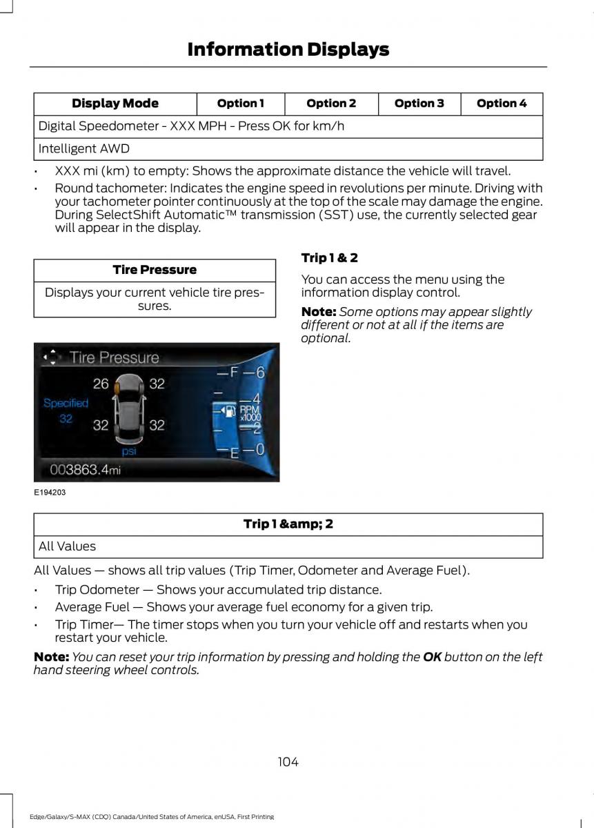 Forde Edge II owners manual / page 107