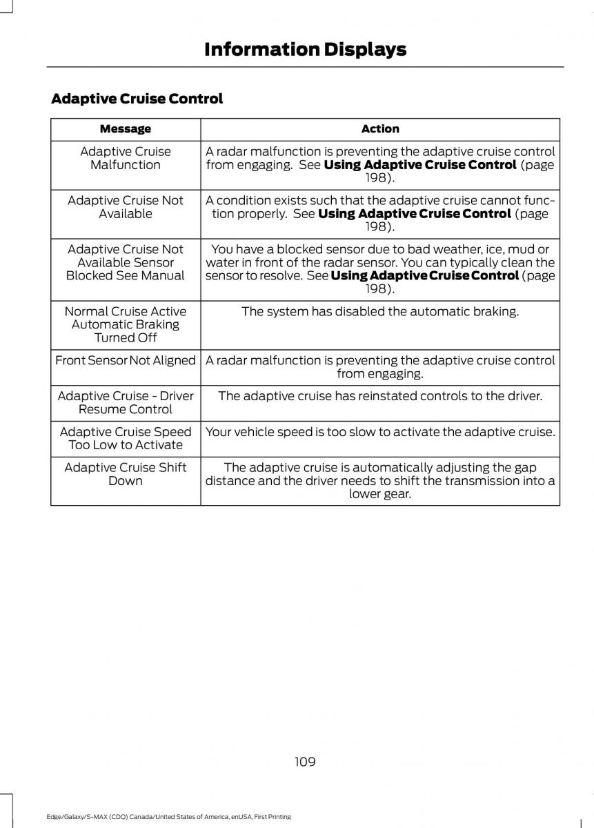 Forde Edge II owners manual / page 112