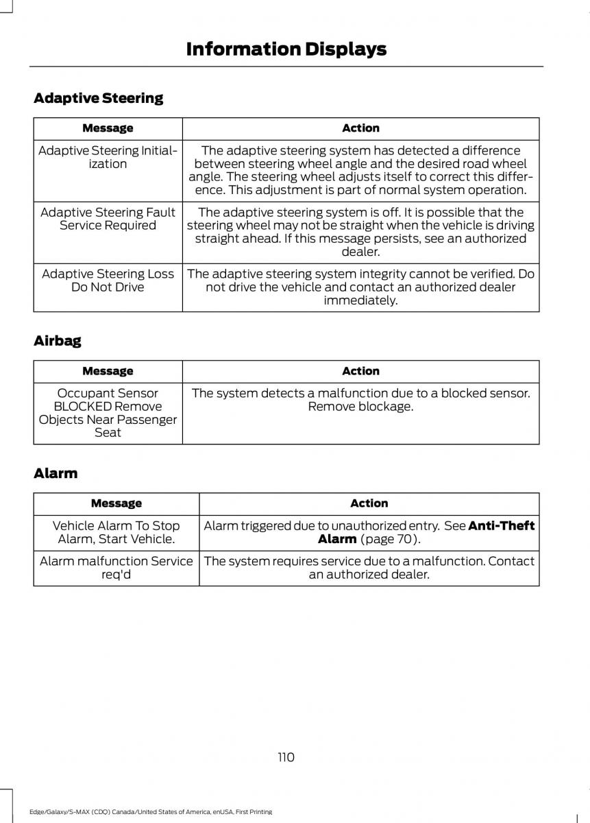 Forde Edge II owners manual / page 113