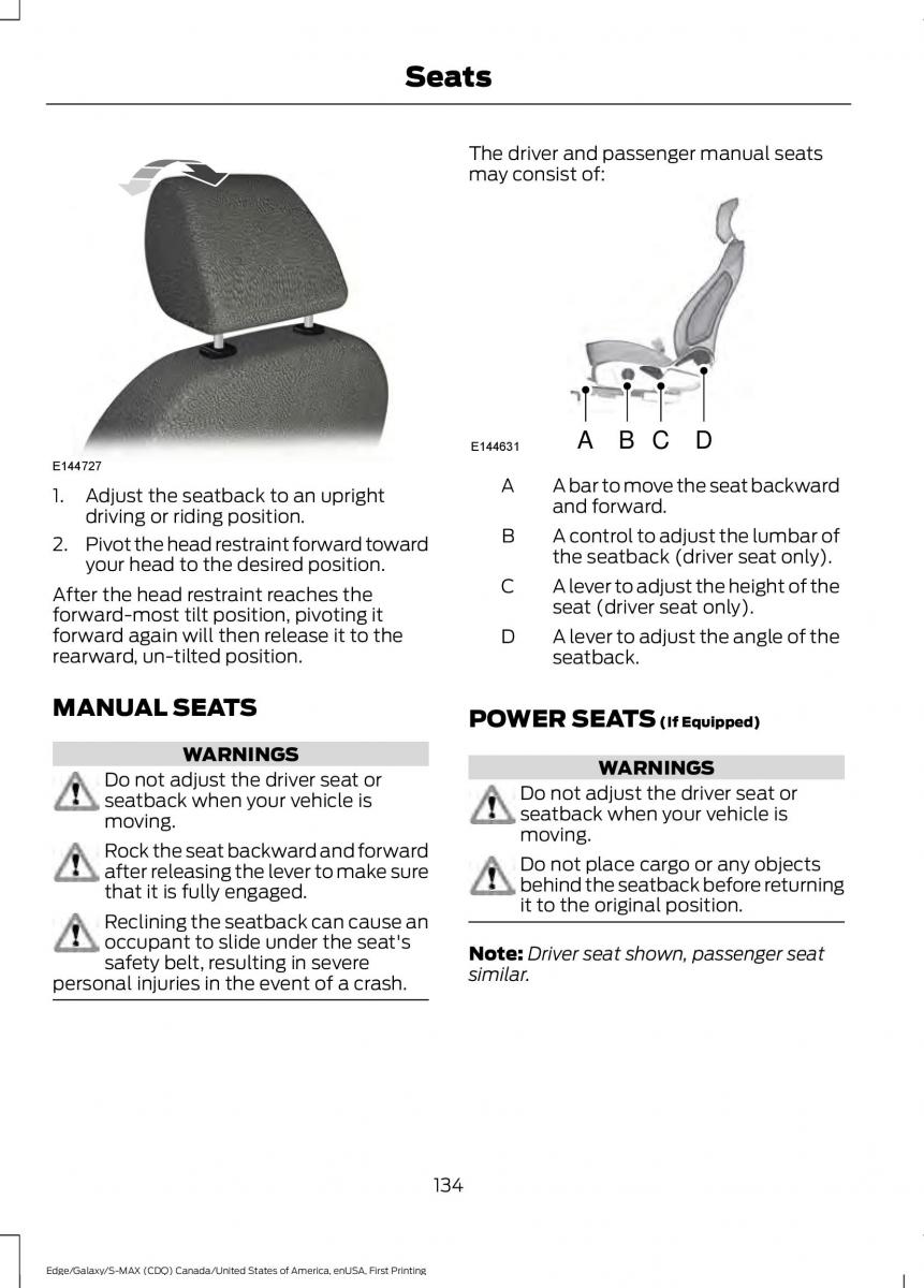 Forde Edge II owners manual / page 137