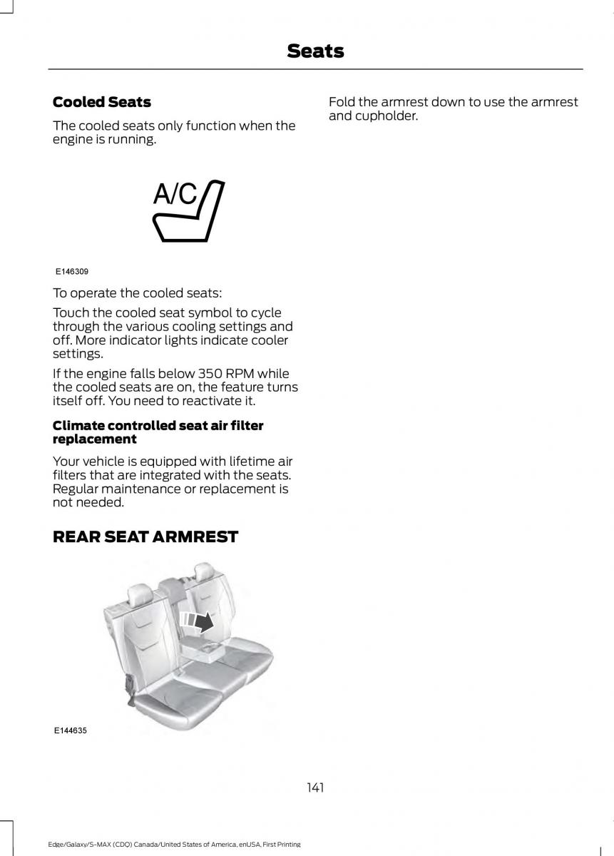 Forde Edge II owners manual / page 144