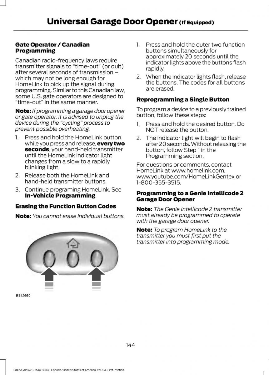 Forde Edge II owners manual / page 147