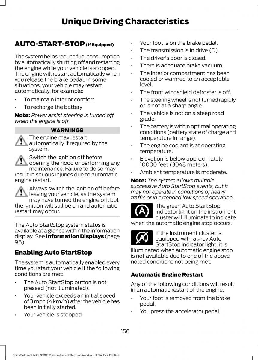 Forde Edge II owners manual / page 159