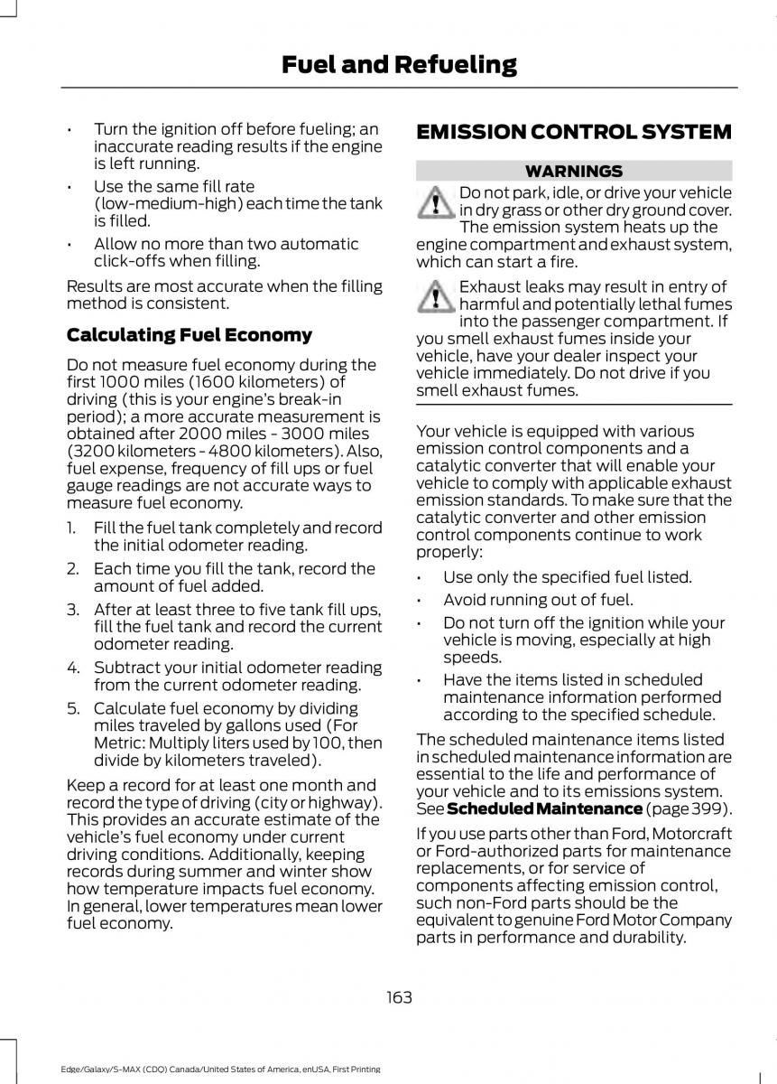 Forde Edge II owners manual / page 166