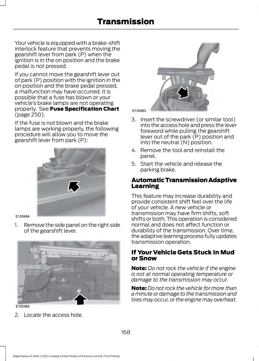 Forde Edge II owners manual / page 171