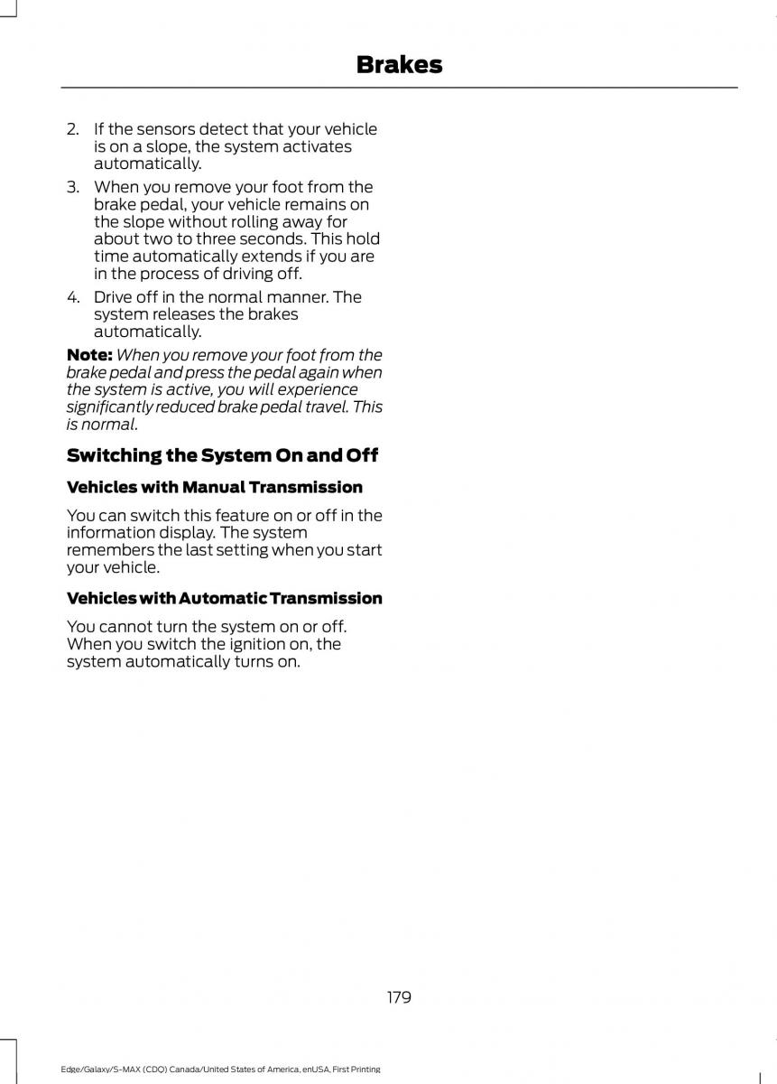 Forde Edge II owners manual / page 182