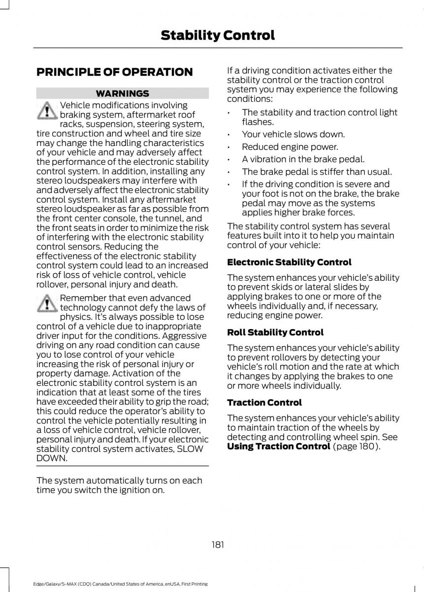 Forde Edge II owners manual / page 184