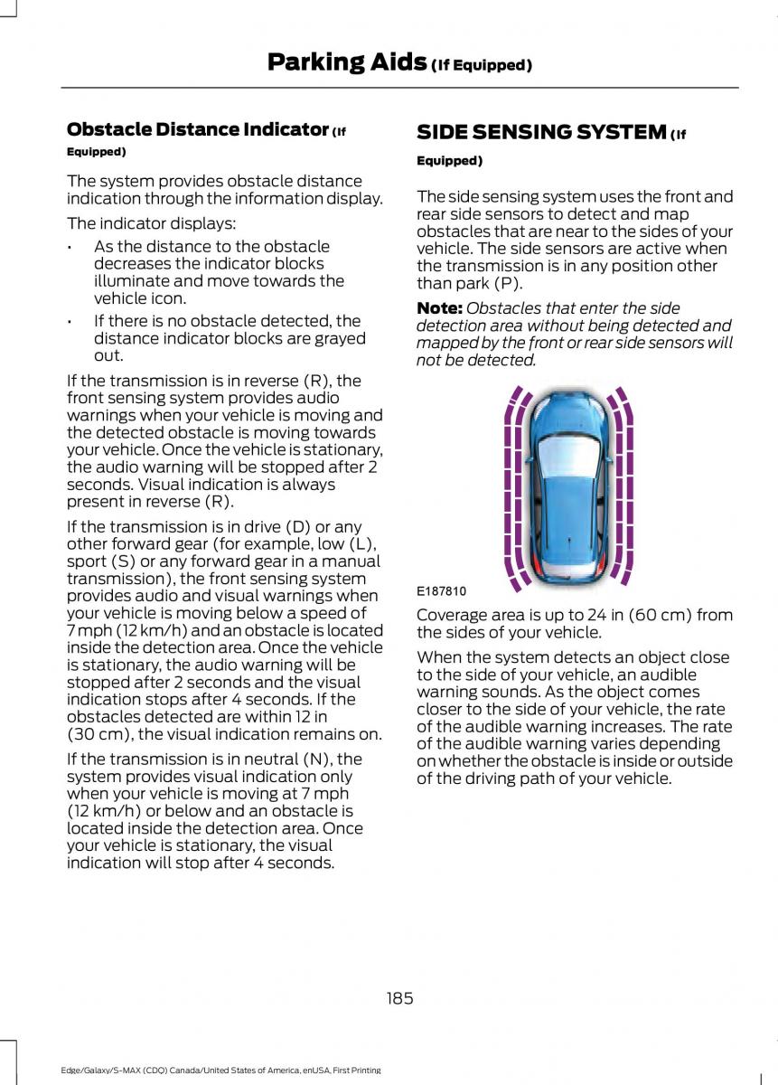 Forde Edge II owners manual / page 188