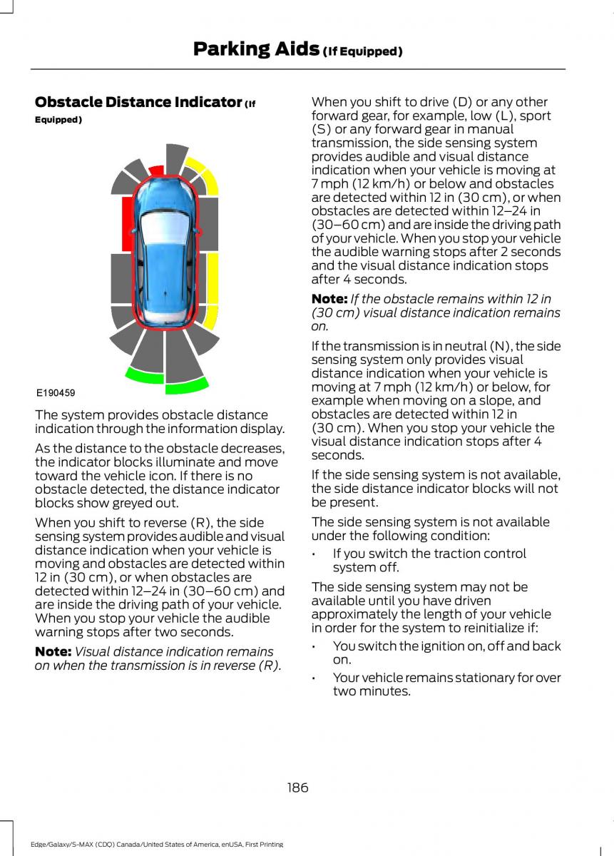 Forde Edge II owners manual / page 189