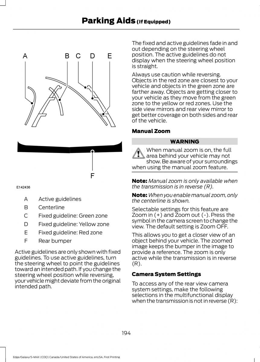 Forde Edge II owners manual / page 197