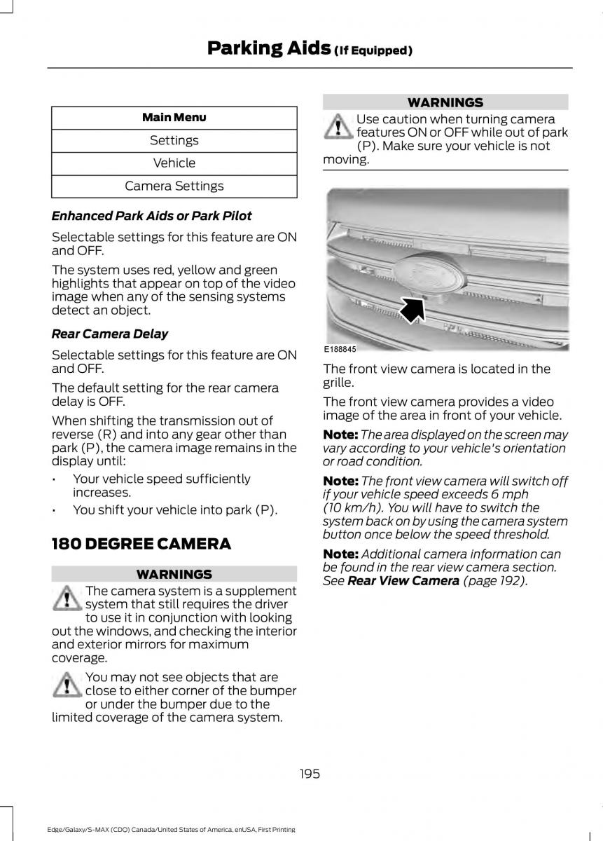 Forde Edge II owners manual / page 198