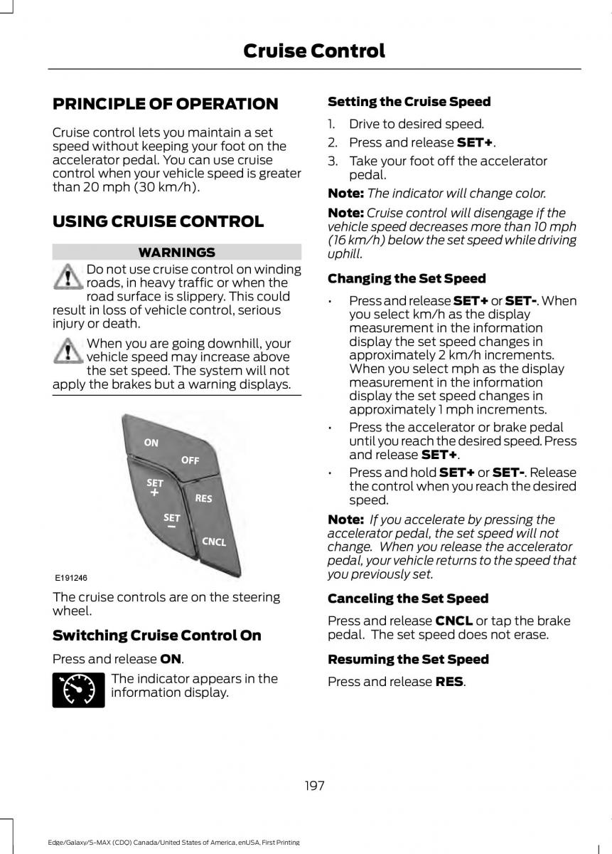 Forde Edge II owners manual / page 200