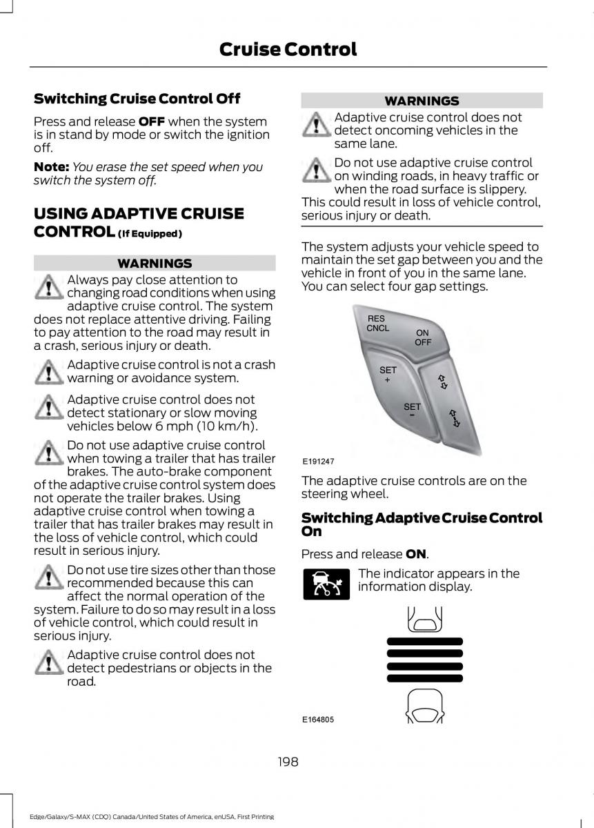 Forde Edge II owners manual / page 201