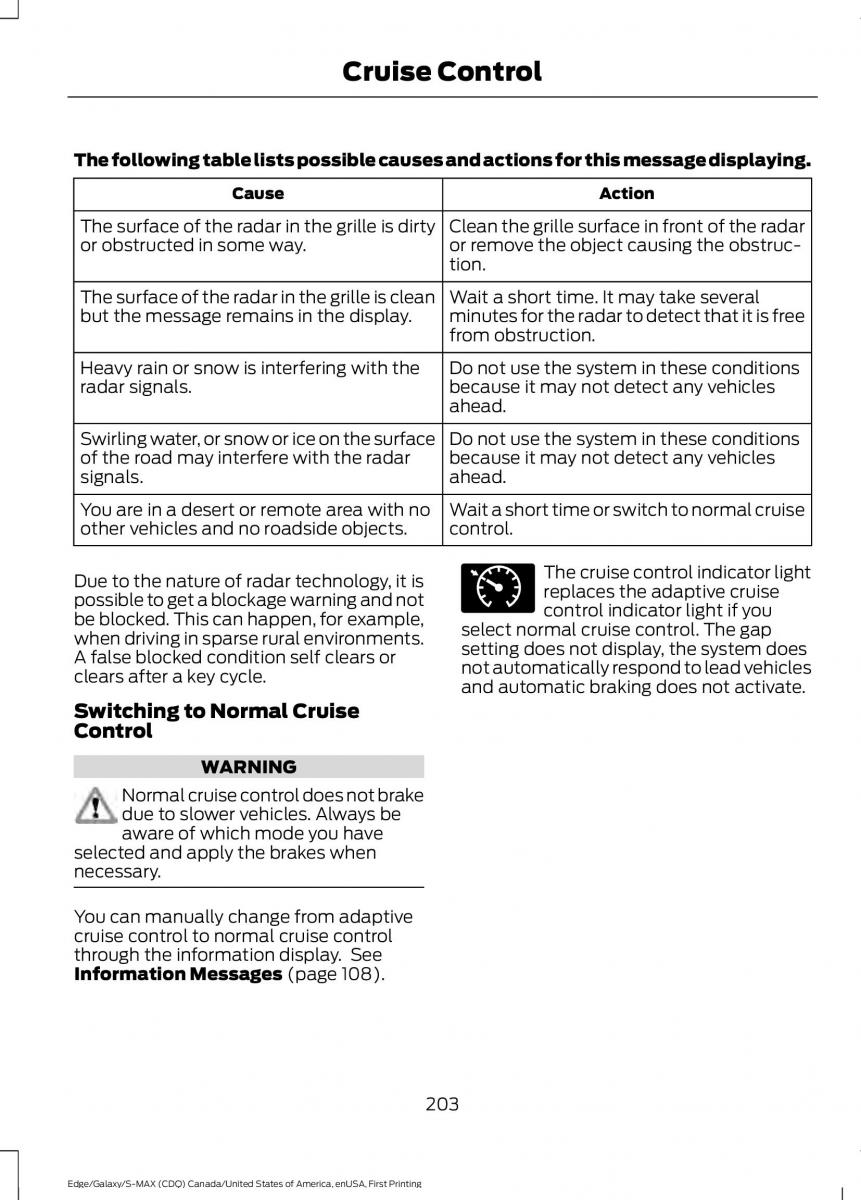 Forde Edge II owners manual / page 206