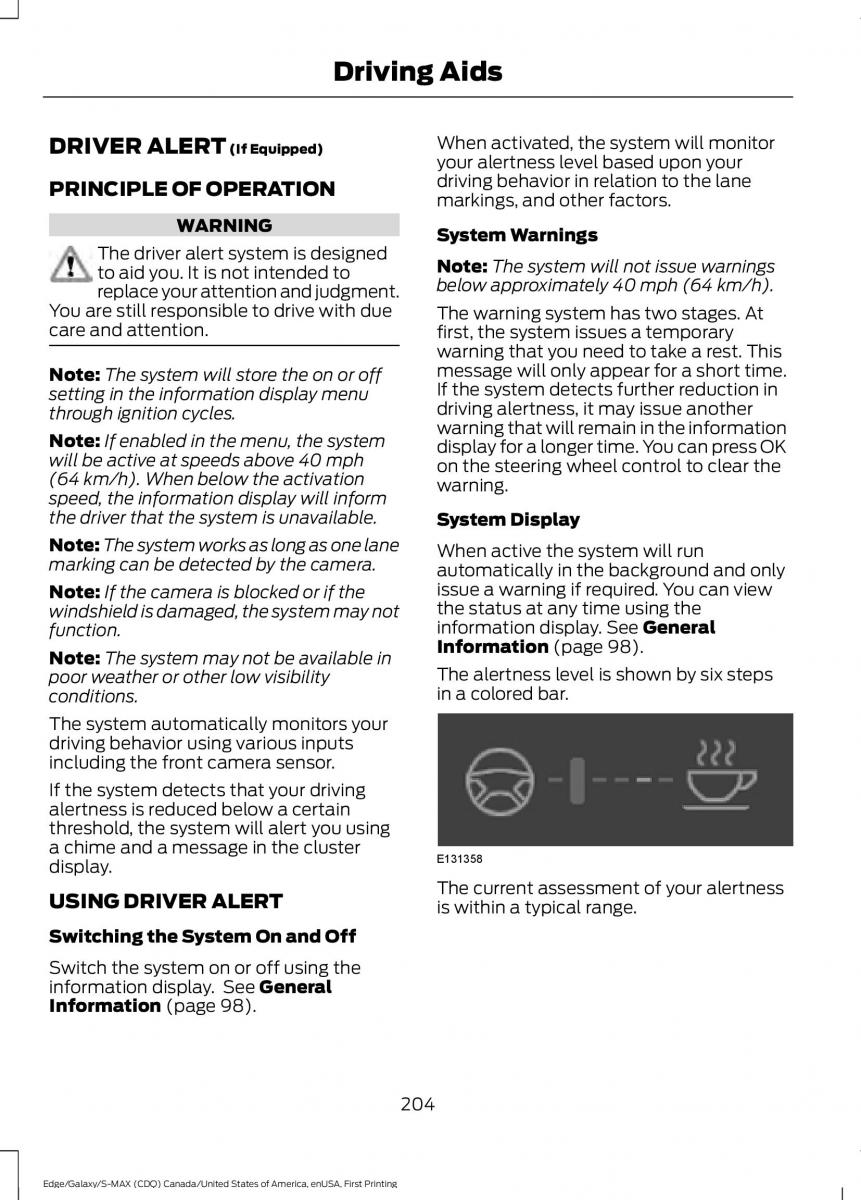 Forde Edge II owners manual / page 207