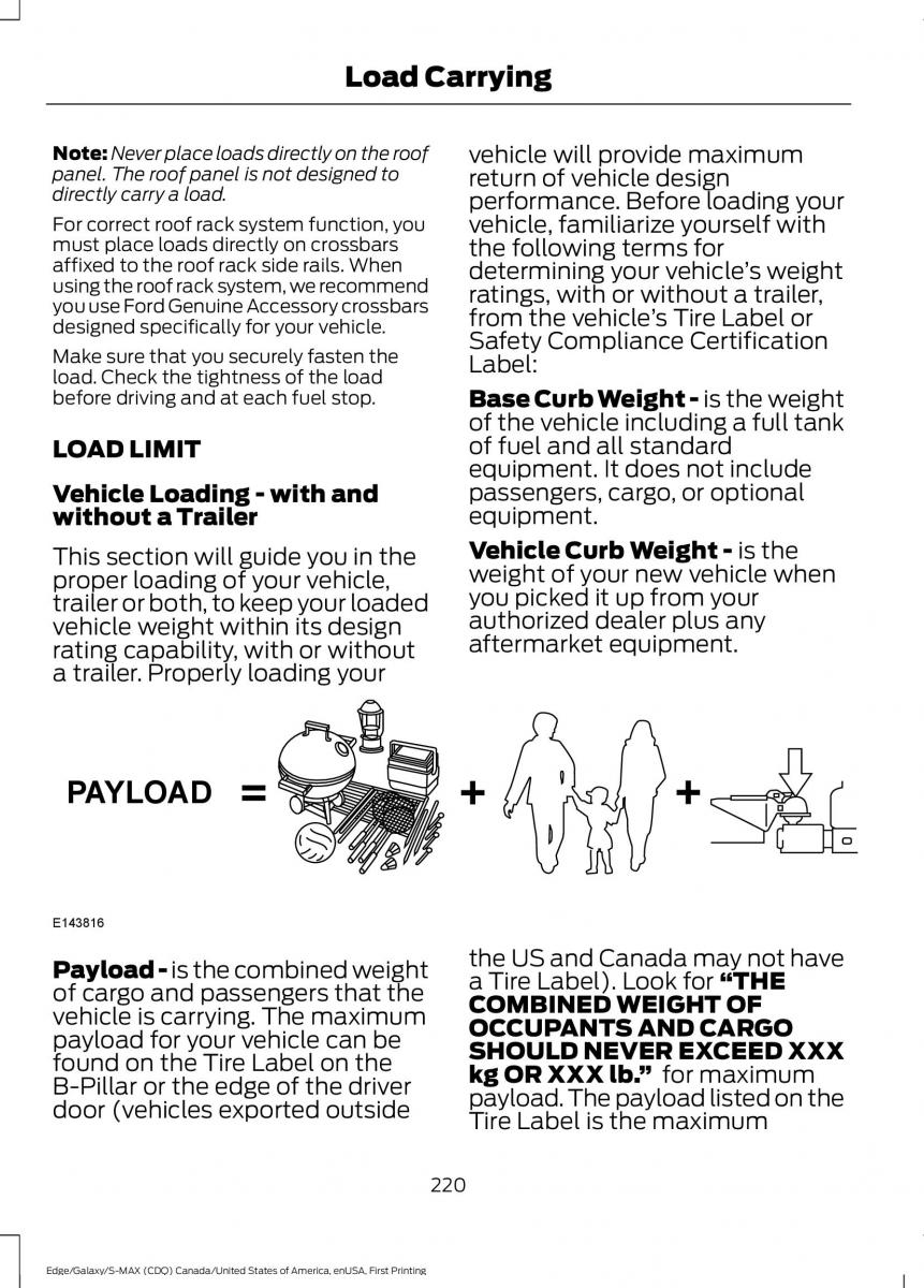 Forde Edge II owners manual / page 223