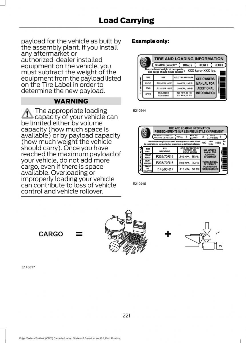 Forde Edge II owners manual / page 224