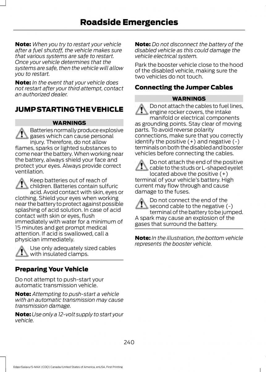 Forde Edge II owners manual / page 243