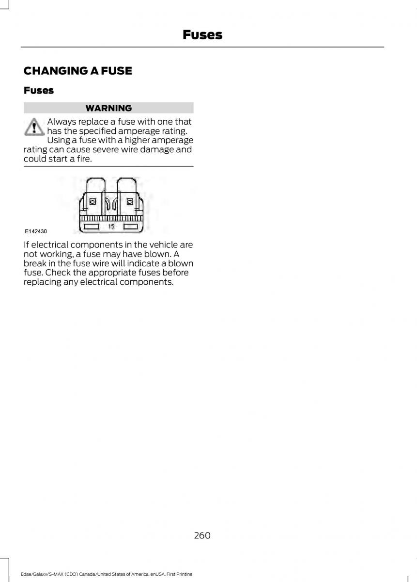 Forde Edge II owners manual / page 263