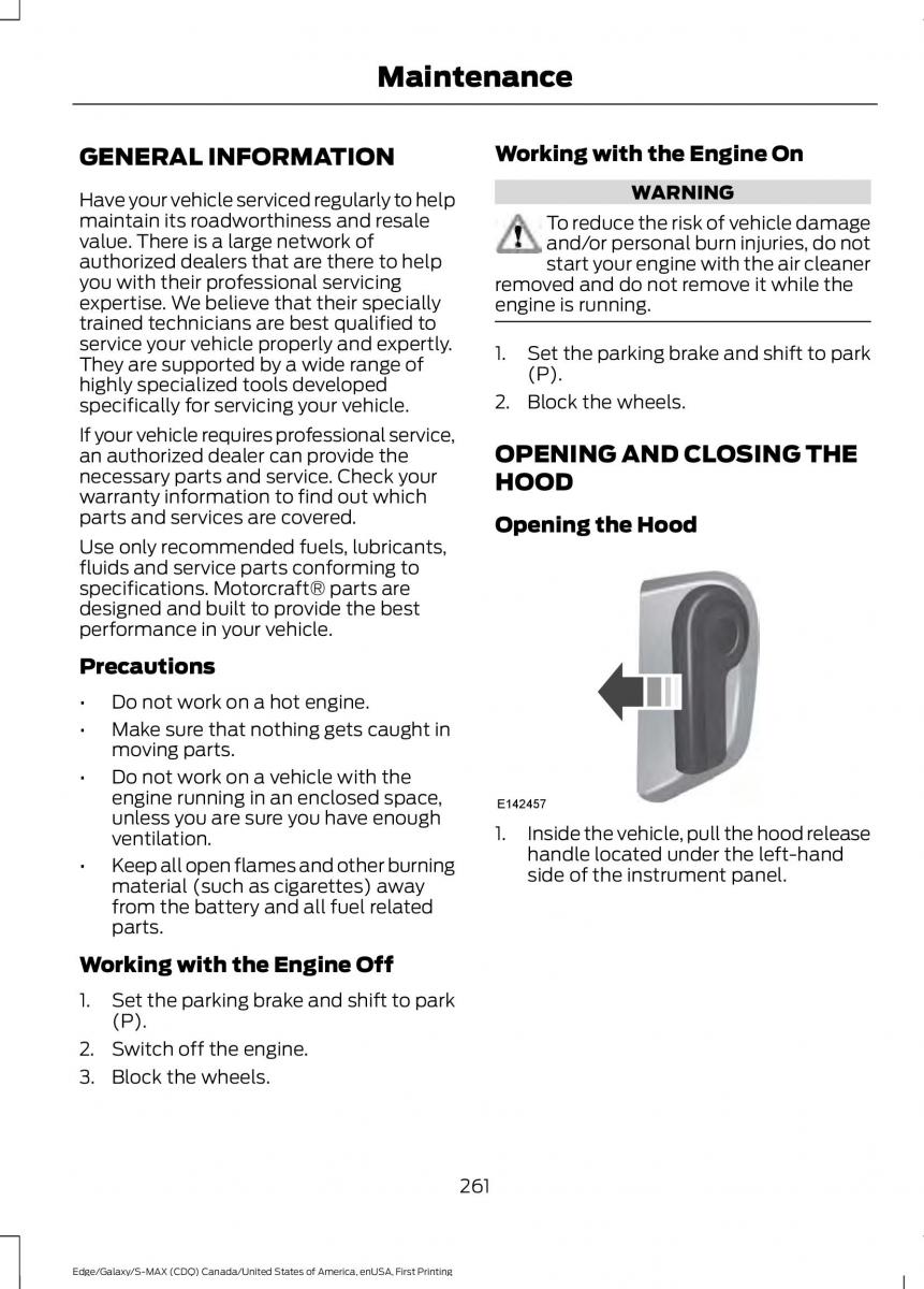 Forde Edge II owners manual / page 264