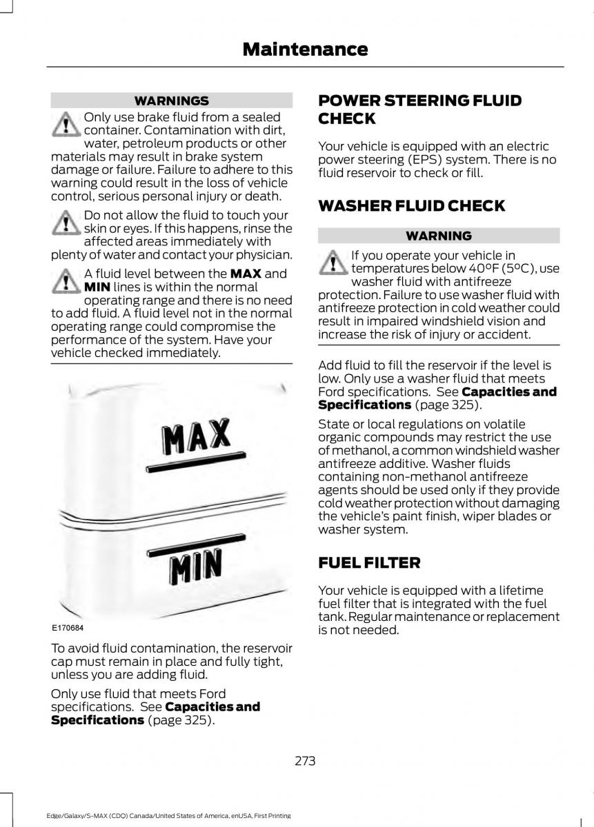 Forde Edge II owners manual / page 276