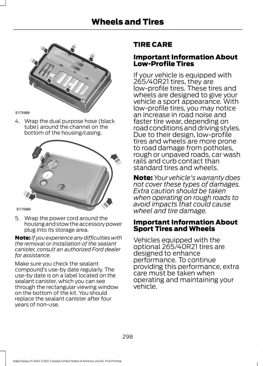 Forde Edge II owners manual / page 301