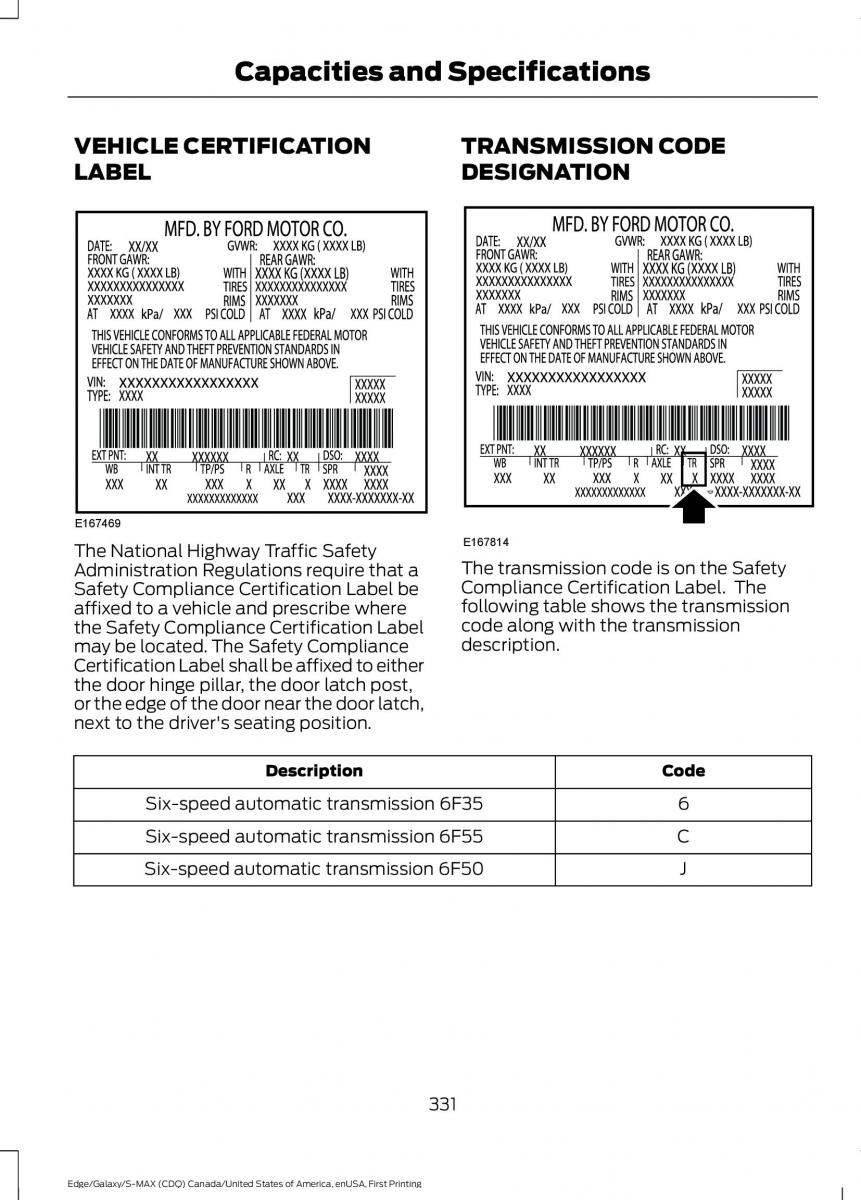 Forde Edge II owners manual / page 334