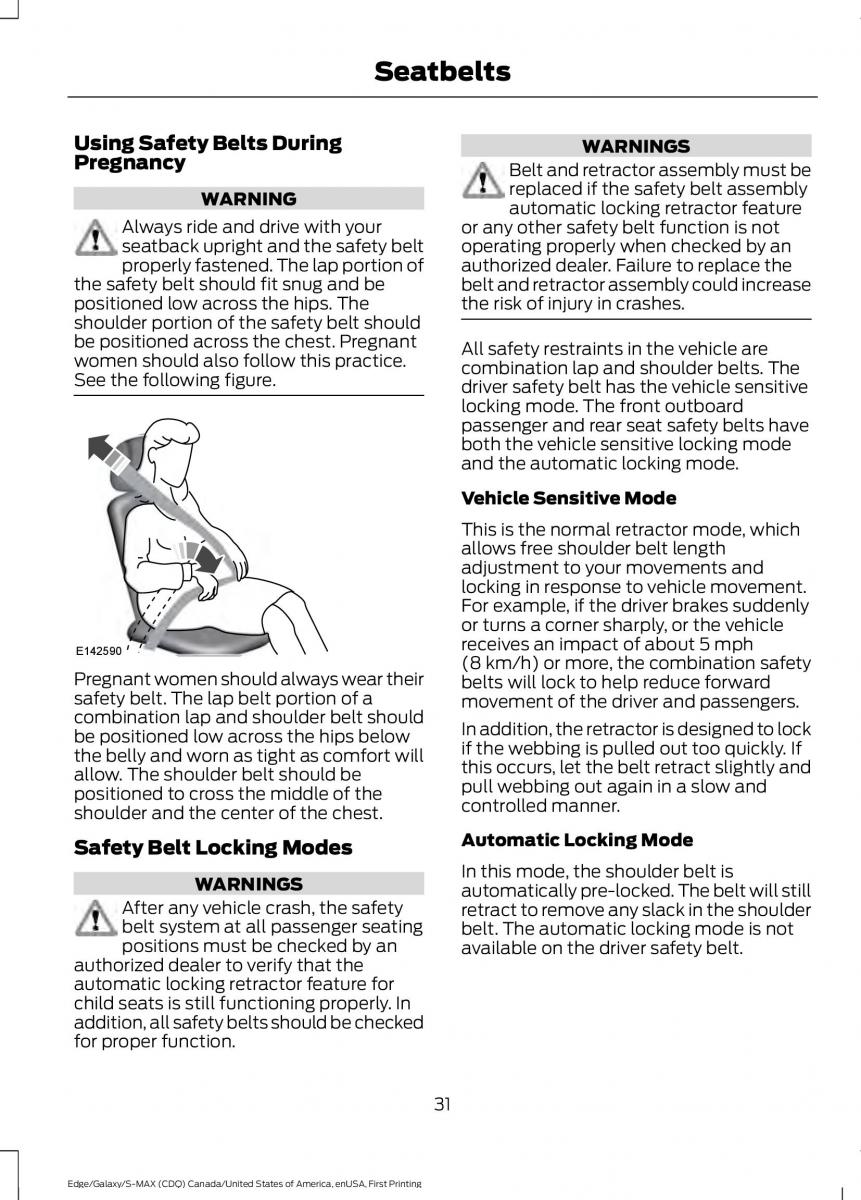 Forde Edge II owners manual / page 34