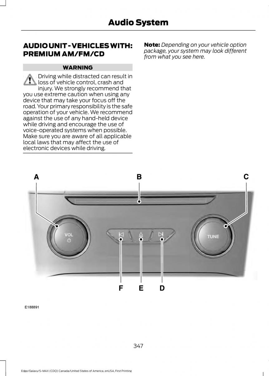 Forde Edge II owners manual / page 350